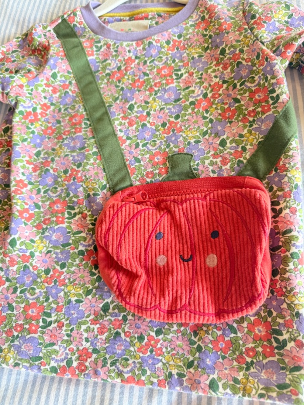 🍃🧡Mini Boden Pumpkin Tunic💜🍁 (5-6y) - Picture 4 of 8
